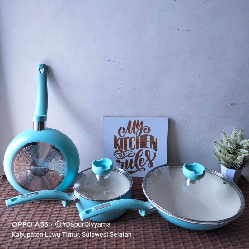 Original ‼️Panci Set Homecook Charm pink , Blue + Dessini