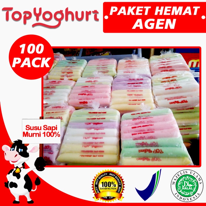 AGEN HEMAT - TOP Yoghurt Es Stik Yogurt Mambo PAKET 100 Pack - Frozen Food Bukan My Healthy