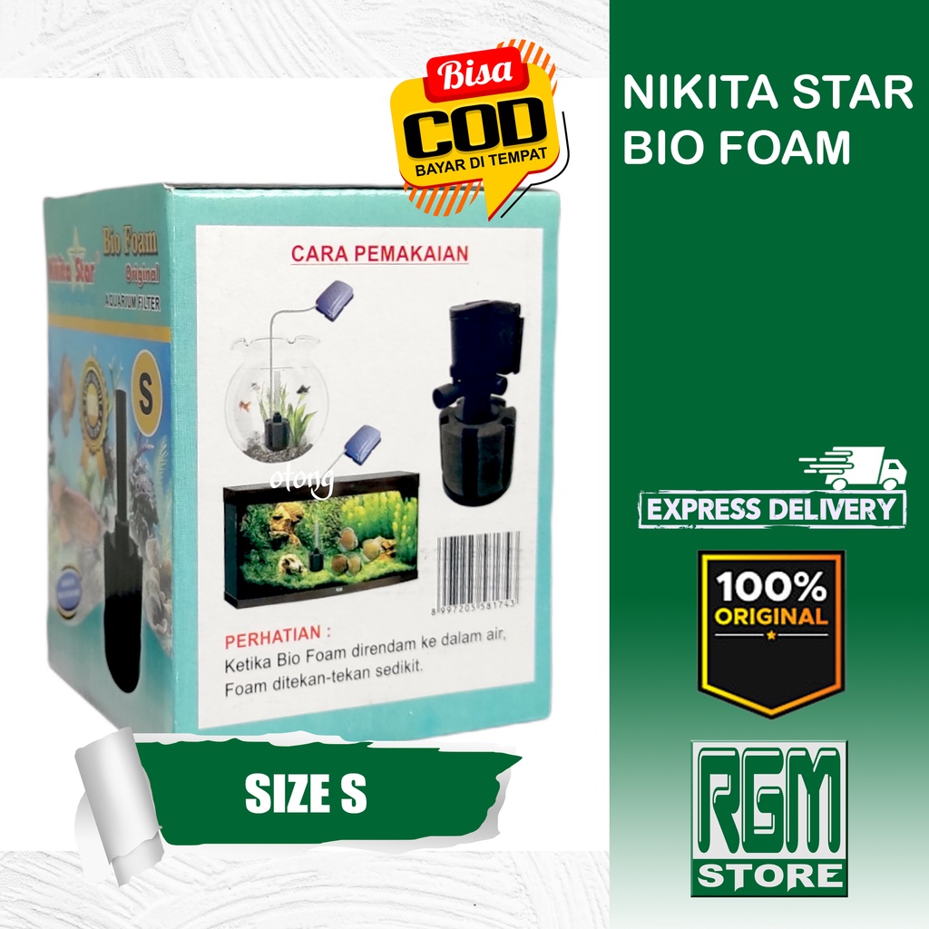 NIKITA STAR BIO FOAM SMALL KECIL Aquarium Aquascape Sponge filter