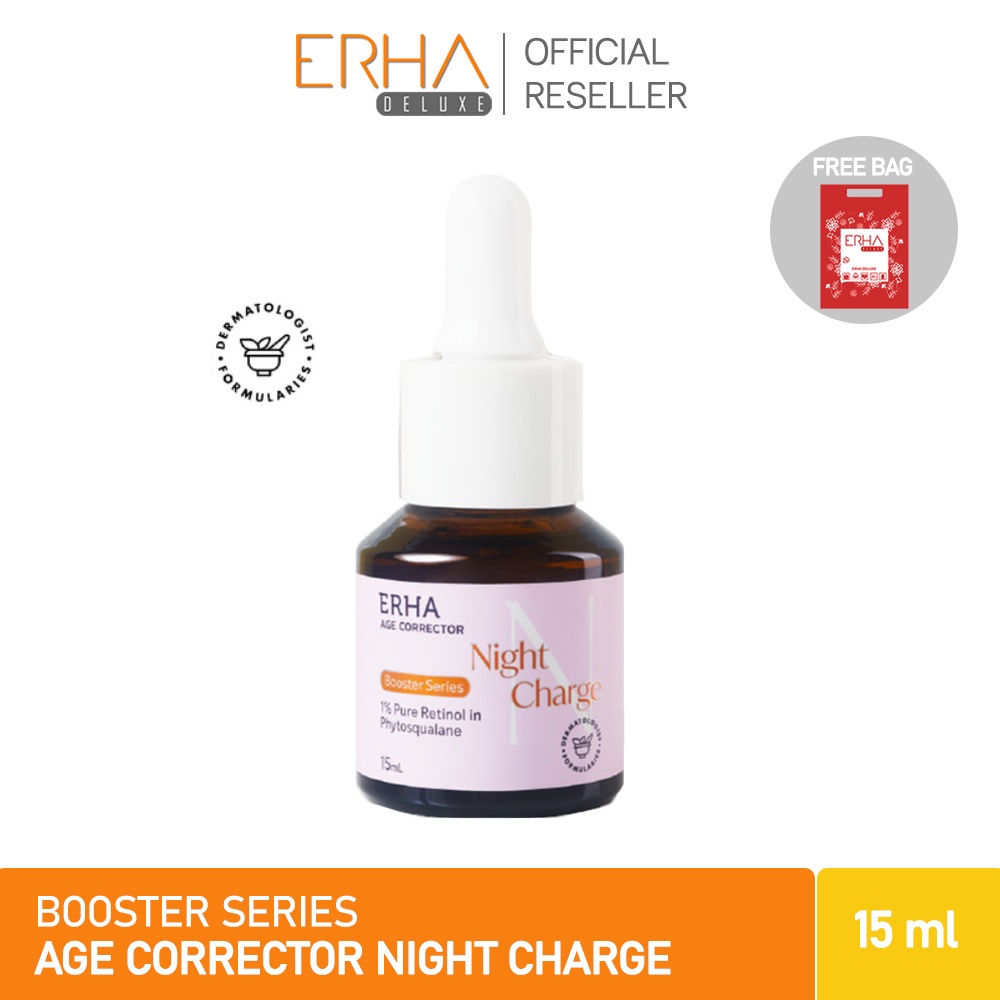 ERHA Serum Wajah Age Corrector Nightcharge Booster Serum - Malam Hari / BPOM