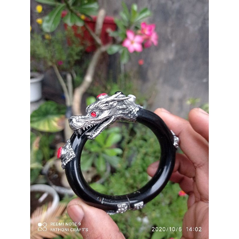 GELANG KESEHATAN AKAR BAHAR TUNGGAL/TALI ARUS MOTIF NAGA