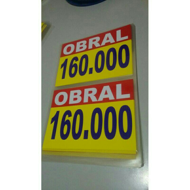 

Harga Obral Laminating /1Folio dapat 2 pcs / Hargaobral / Obralan / Bandrol Harga