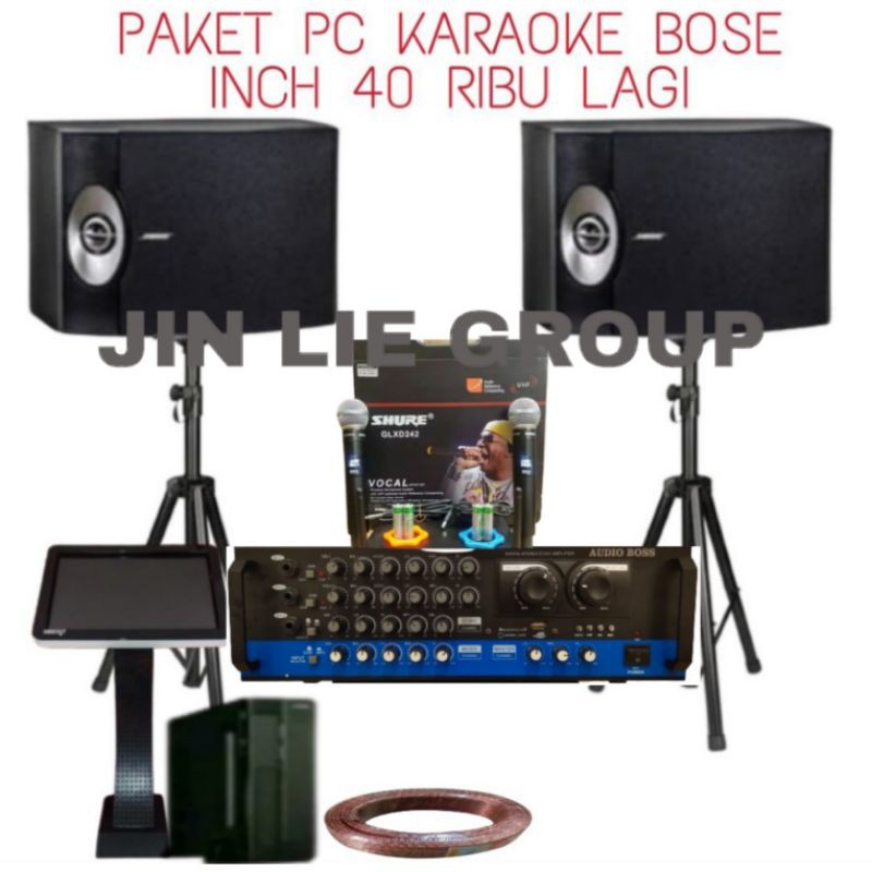 PAKET SOUND KARAOKE BOSE 8 INCH  PLUS PC KARAOKE  40 RIBU LAGU KOMPLIT