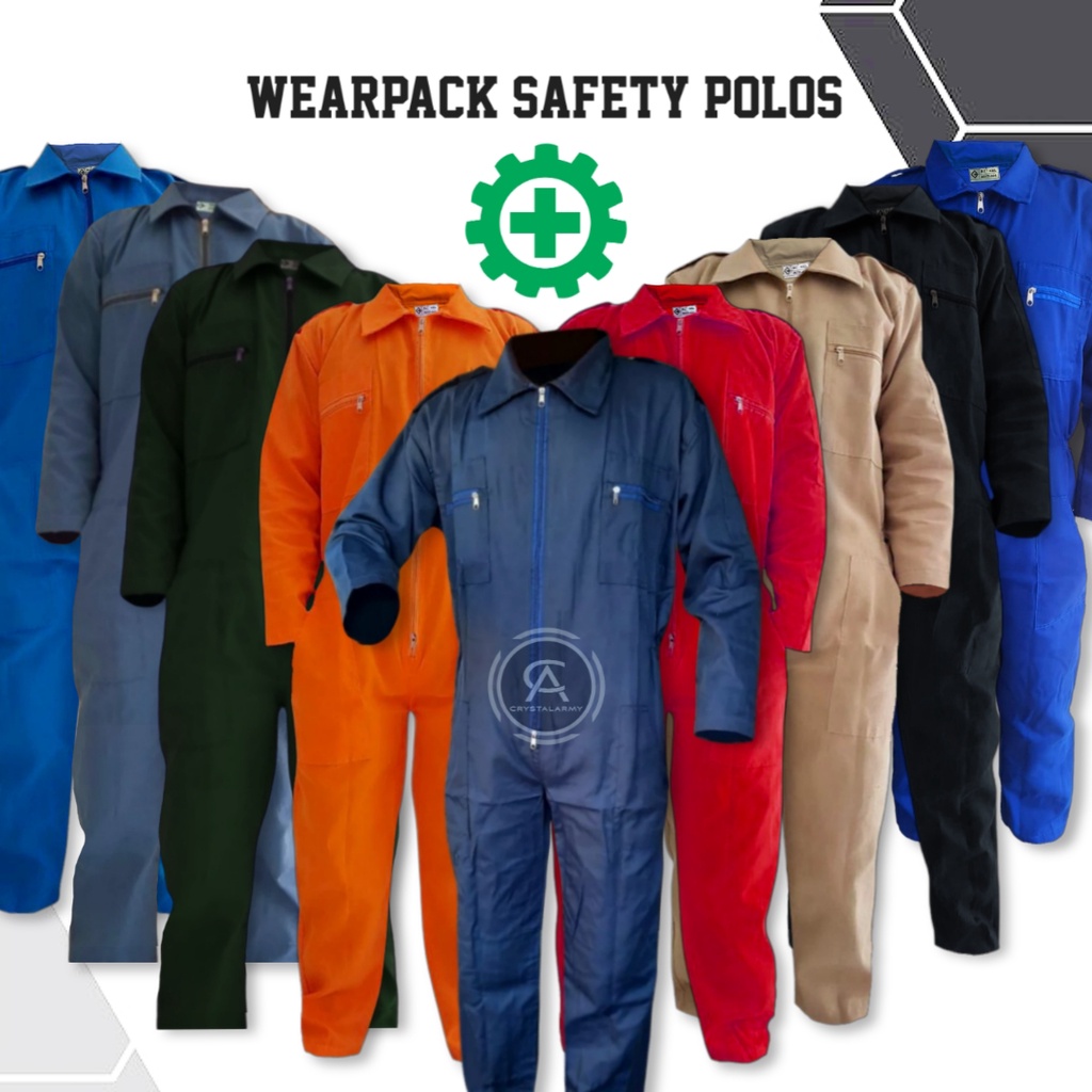 Wearpack safety polos | Grosir wearpack bengkel | baju bengkel | seragam kerja proyek