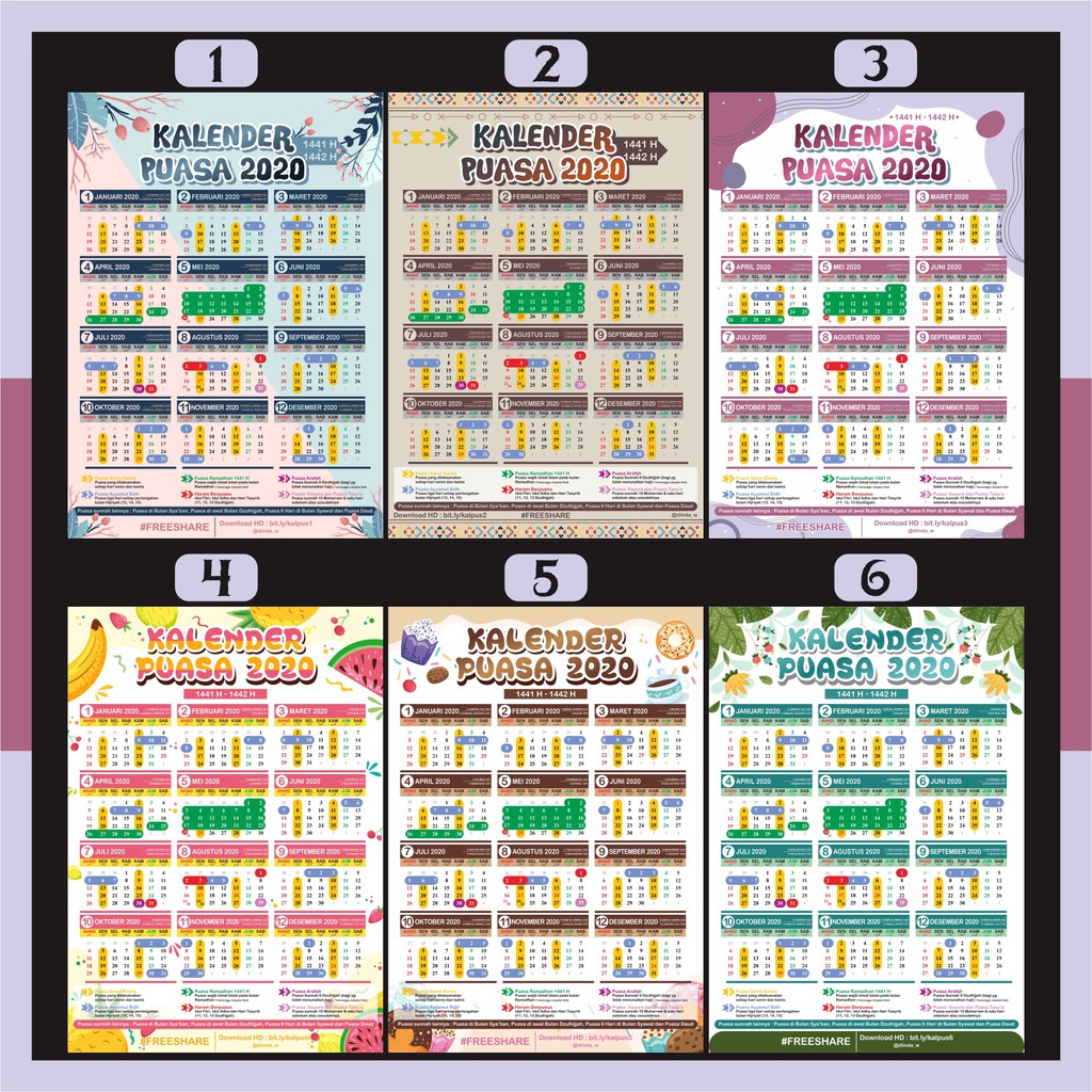 Kalender Puasa 2020 A3 Freeshare Download File Hd Shopee Indonesia