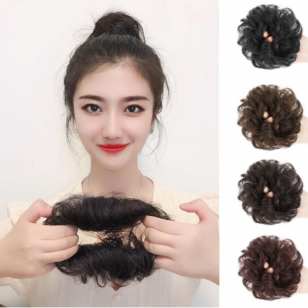 Needway Bola Rambut Wig Mulus Tak Terlihat Dengan Rambut Palsu Rambut Lurus Rambut Asli Berbentuk Bola Sopak