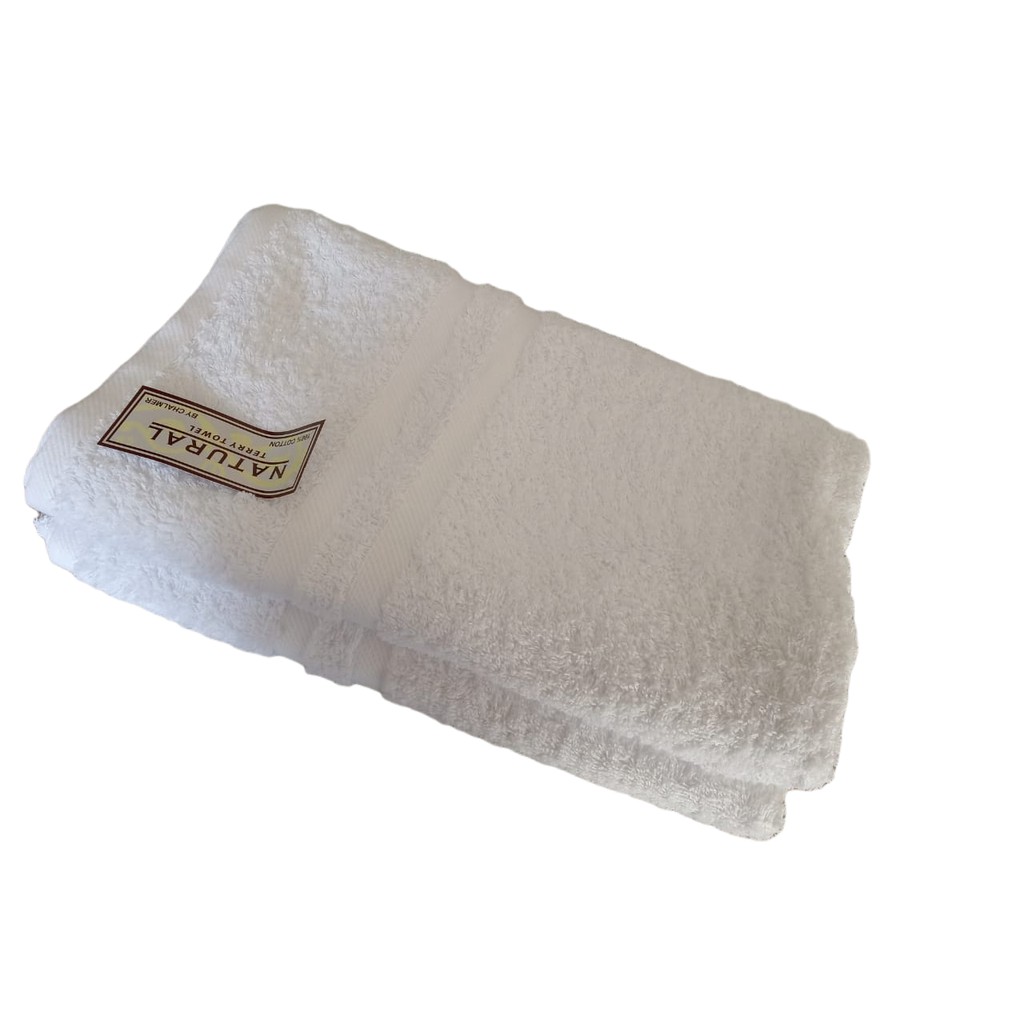Ss Handuk Mandi Warna Polos Putih NATURAL Handuk Hotel POLOS 70 70x140 Gramasi 550 GSM TEBAL PUTIH K