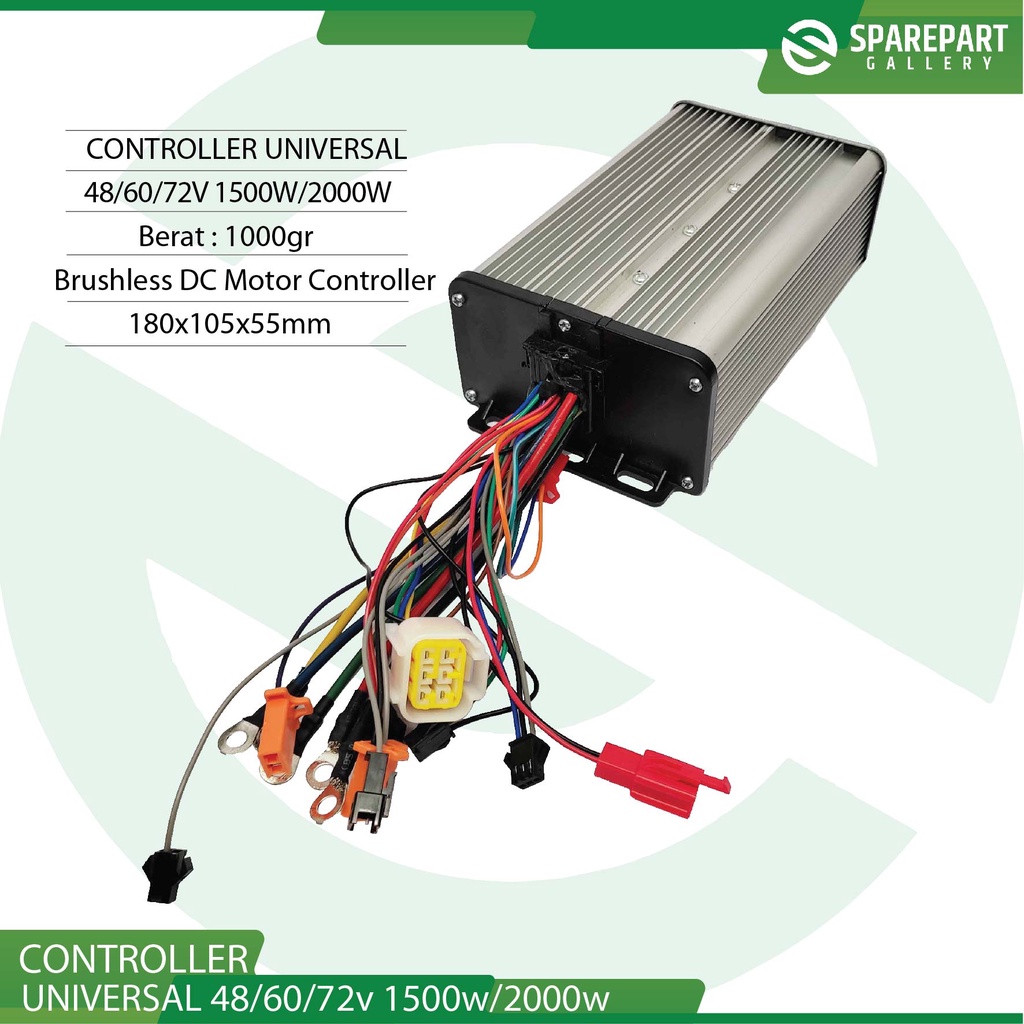 Controller universal bldc 48/60/72v 1500w controller motor dan skuter listrik