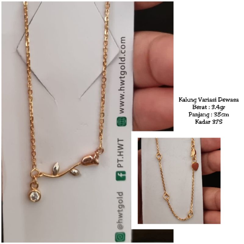 Kalung Emas Variasi Dewasa Kadar 375