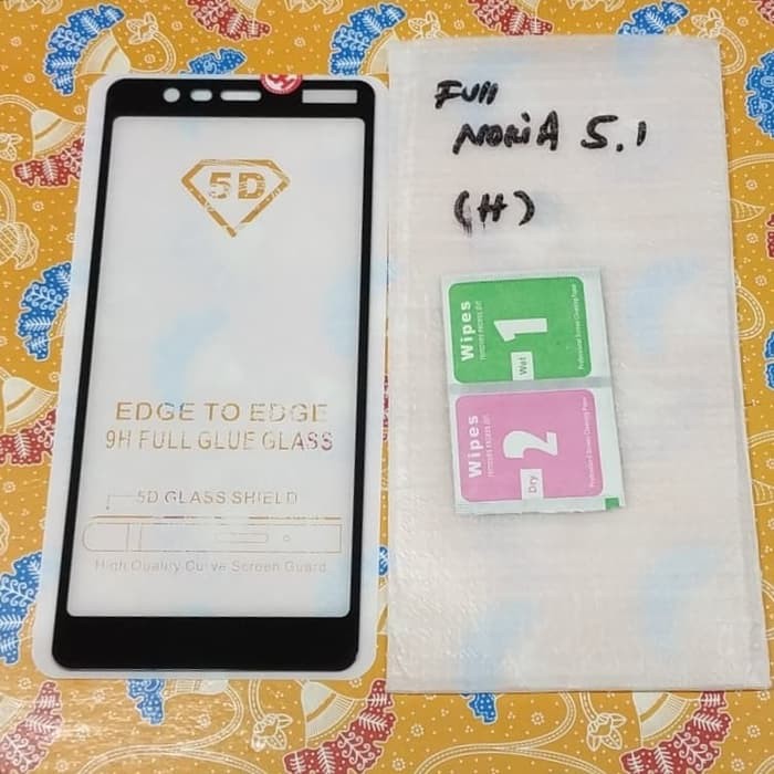 Tempered glass full nokia 5.1 5,1 kaca gorila glass full mantap murah