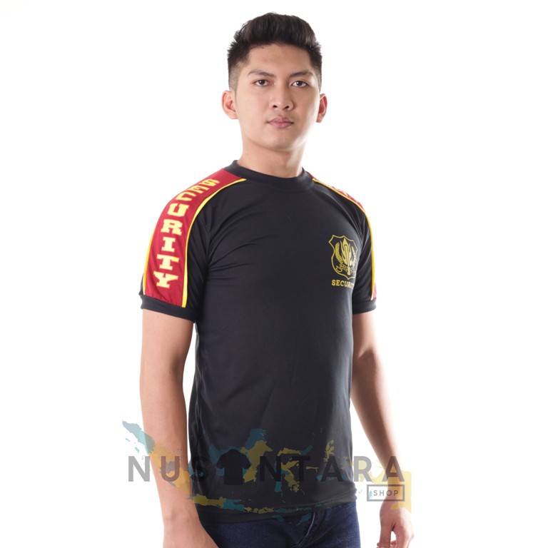 Kaos Security Kaos Satpam Kombinasi List Typing Paiping Warna Cokelat Hitam Navy Satpam Terbaru