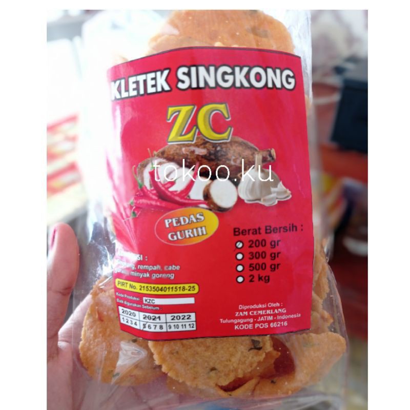 

500g Kletek Singkong ZC Rasa Pedas Gurih