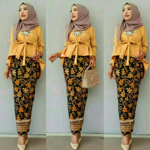 SET ROLINDA KEBAYA MUSTARD