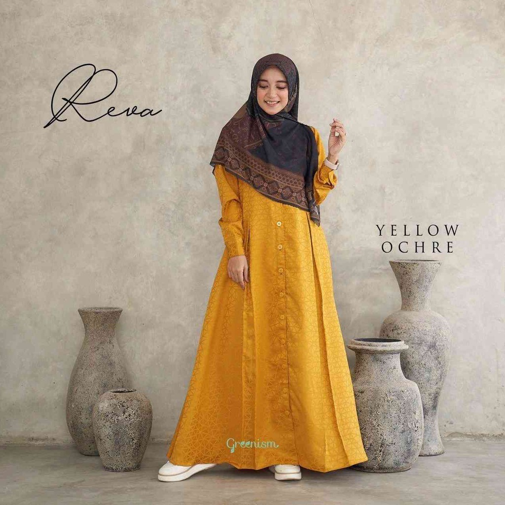 REVA DRESS || Gamis Syari Toyobo Jaguar Original By GREENISM