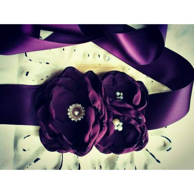 Belt 14 Gaun Pesta / ikat pinggang hiasan kebaya ungu