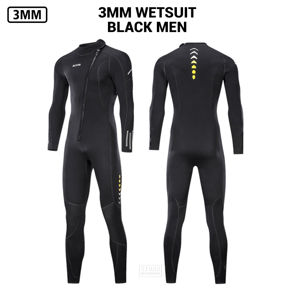 Men Wetsuit Stretch 3MM Neoprene Full Body Swim Surf Snorkeling Diving Wet Suit