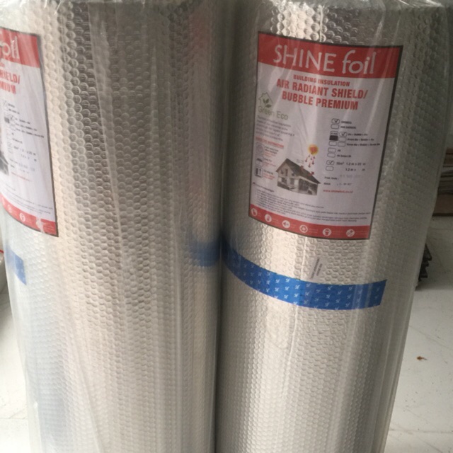 Aluminium Foil Radiant Shield Shine Foil Premium Bubble Double Side Asli Aluminium Tebal 4mm