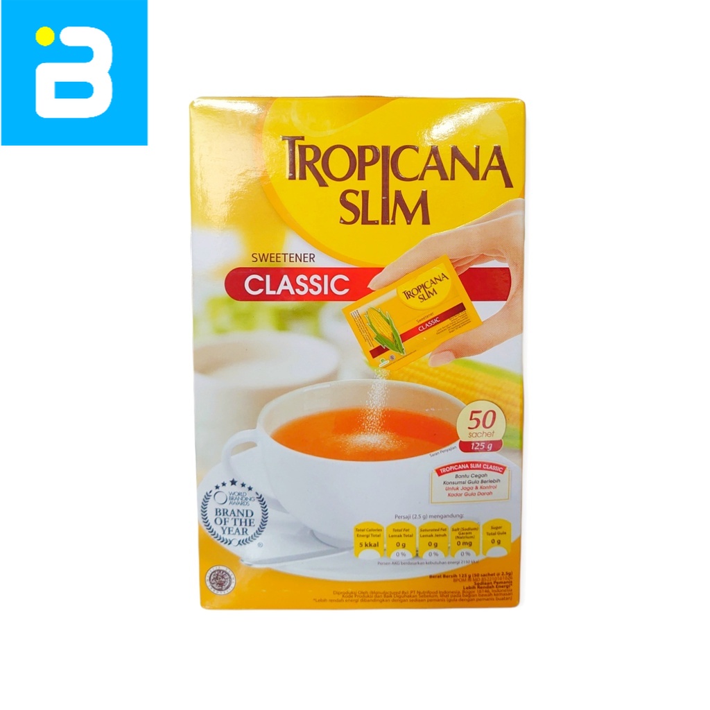 

Tropicana Slim Classic 50 Sachet 125 G