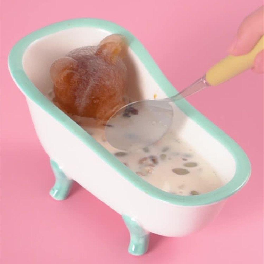 Chookyy Bathtub bowl Lucu Panggang Puding Soufflé Pudding Contest Ice cream Dessert Baking bowl