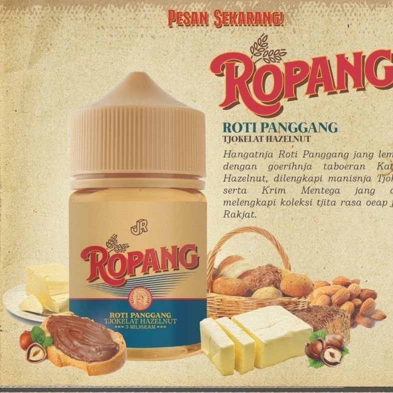 TJITA RASA JUS RAKJAT ROPANG V2 HAZELNUT 3MG 6MG 9MG 60ML