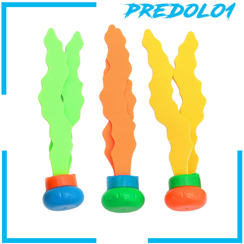 [PREDOLO1]3pcs Kids Plants Diving Toy Sea Plant Summer Sinking Swimming for Children