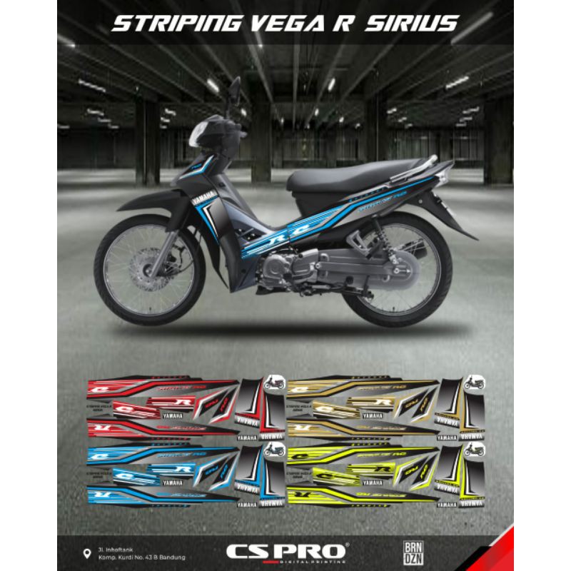STRIPING VEGA R NEW SIRIUS STIKER VARIASI THAILAND