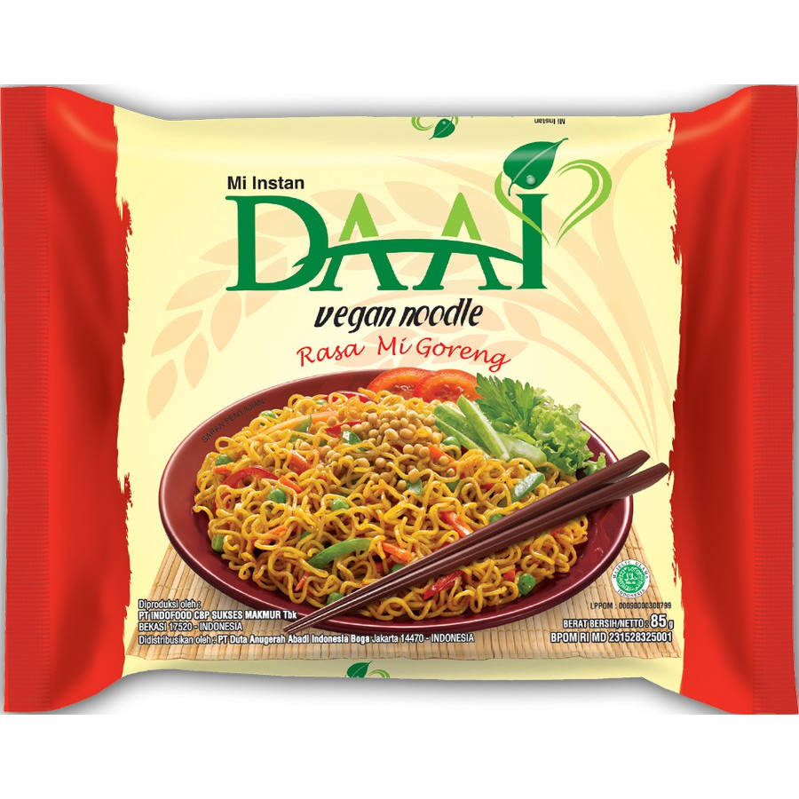 

Mi Instan vegan noodle Daai goreng