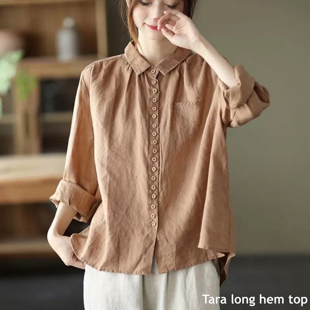 Tara long hem top - Thejanclothes