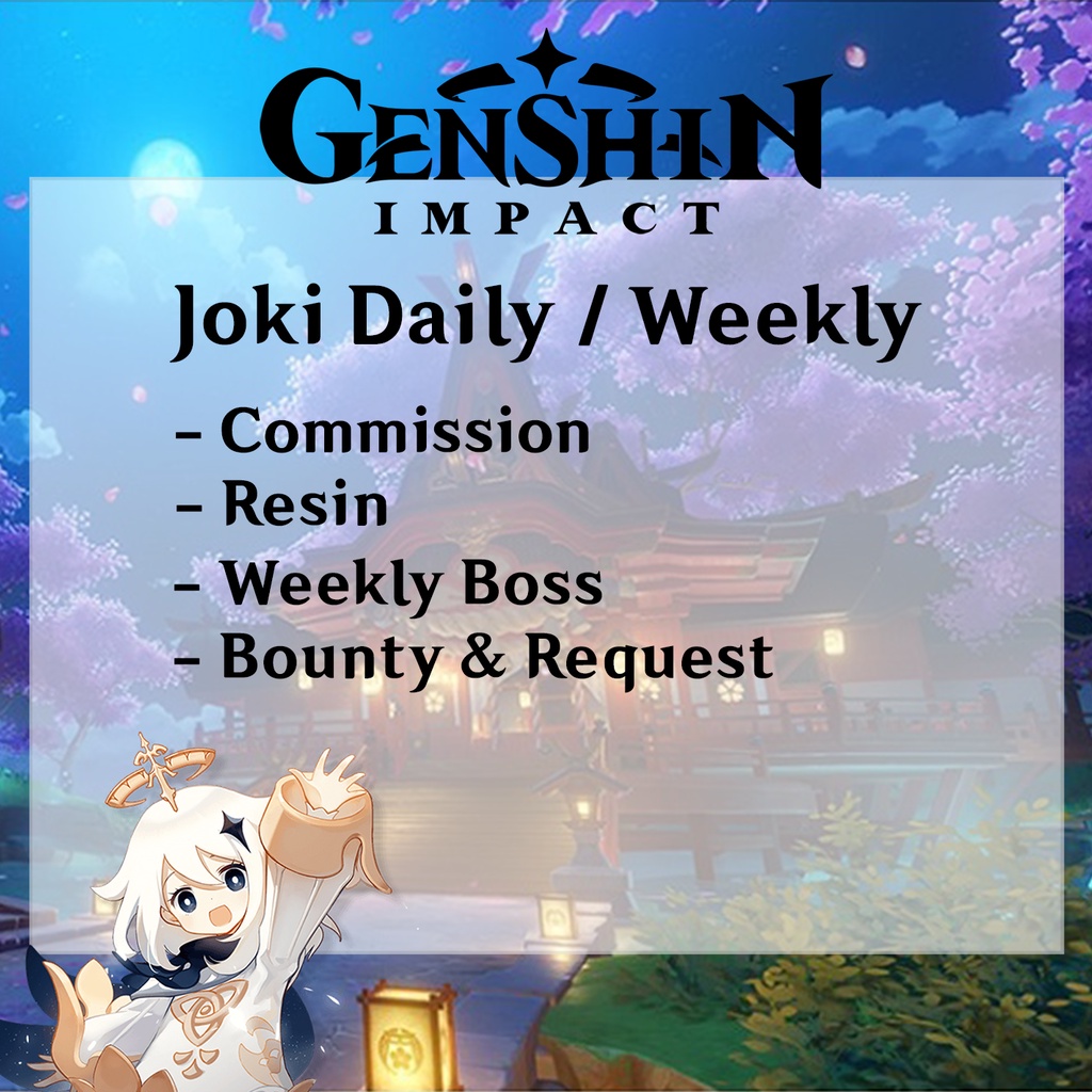Joki Daily / Weekly Genshin Impact Commission, Resin.