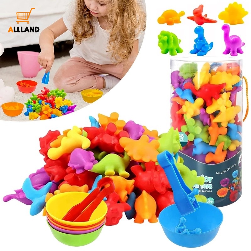 1 Set Mainan Edukasi Dini Bayi / Anak Model Hewan Bahan Karet Lembut