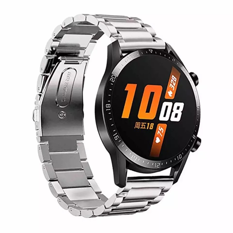 TALI JAM STRAP HUAWEI GT GT2 46MM SMARTWATCH MODEL STAINLESS STEEL 3 BEADS METAL BAND