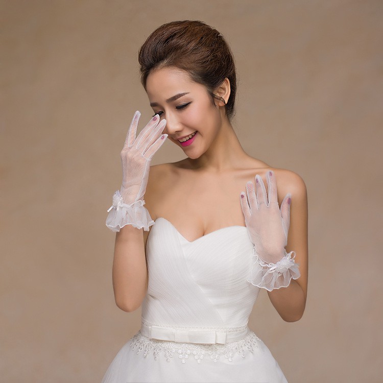 WGL-04 sarung tangan pengantin wanita wedding gloves pesta renda