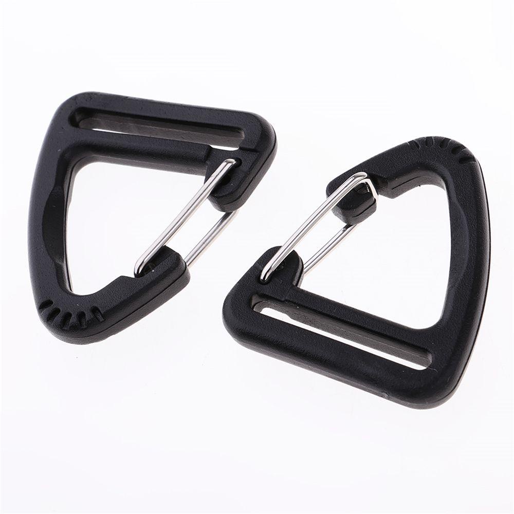 Agustina Alat Luar Ruangan 5Pcs Paduan Plastik Aksesoris Ransel Bentuk Segitiga Kait Memanjat Gesper