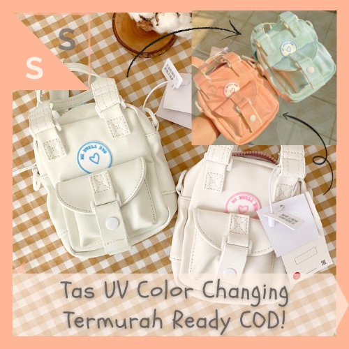[simplyshop] Sling Bag Mini UV Color Changing Crossbody Hand Bag Sporty Colour / Zara Tas Selempang 