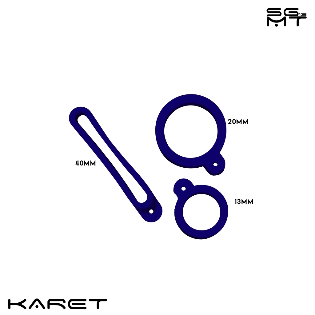 Karet Pods Vape 13mm, 20mm, dan 40mm Warna Biru