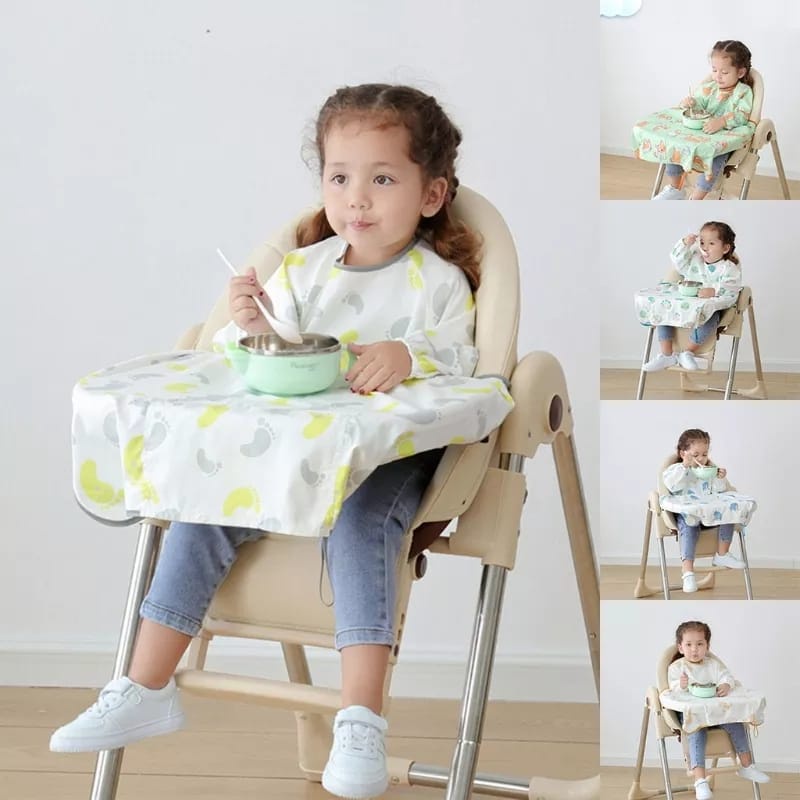 Bib Coverall Weaning Bayi BLW Celemek bayi Full Chair bib makan bayi waterproof