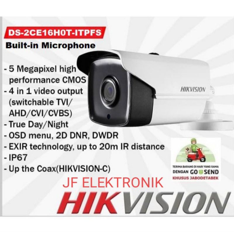 CCTV HIKVISION DS-2CE16HOT-ITPFS BUILT-IN AUDIO 5MP