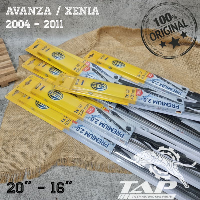 WIPER BLADE MOBIL AVANZA / XENIA 2004 - 2011 HELLA PREMIUM 20&quot; - 16&quot; ORIGINAL
