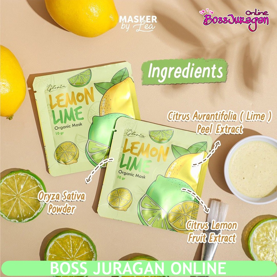 (BOSS) (BARU) LEA GLORIA ORGANIC MASK 10gr  - Lea Gloria Masker Organic 10gr Travel size