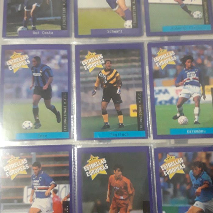 kartu bola set estrellas europeas 95 - ronaldo nazario rookie r9