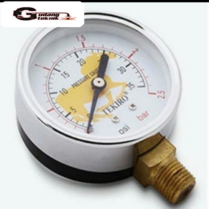 alat ukur tekanan angin 25 bar Tekiro / Pressure Gauge