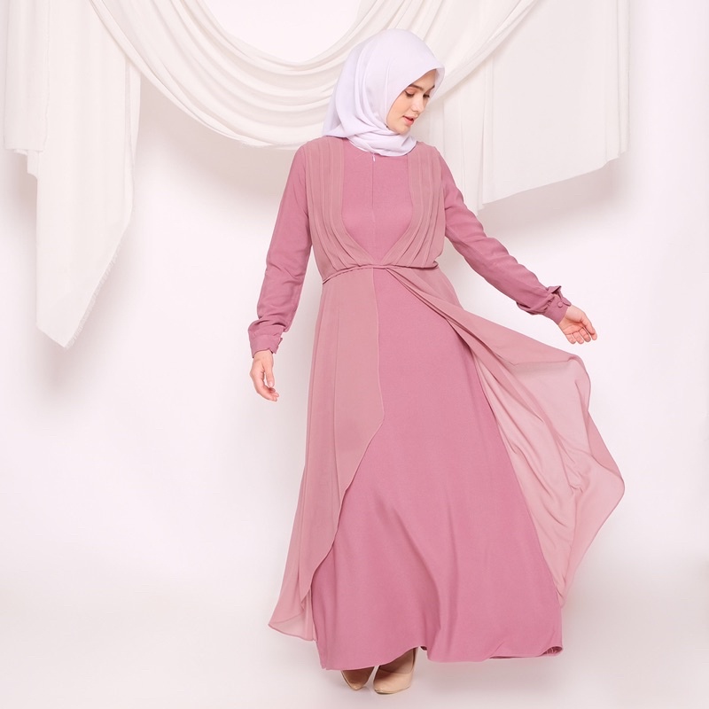 NIRMALA DRESS by hawacorner dress layer depan ceruti baby doll gamis kondangan busui friendly