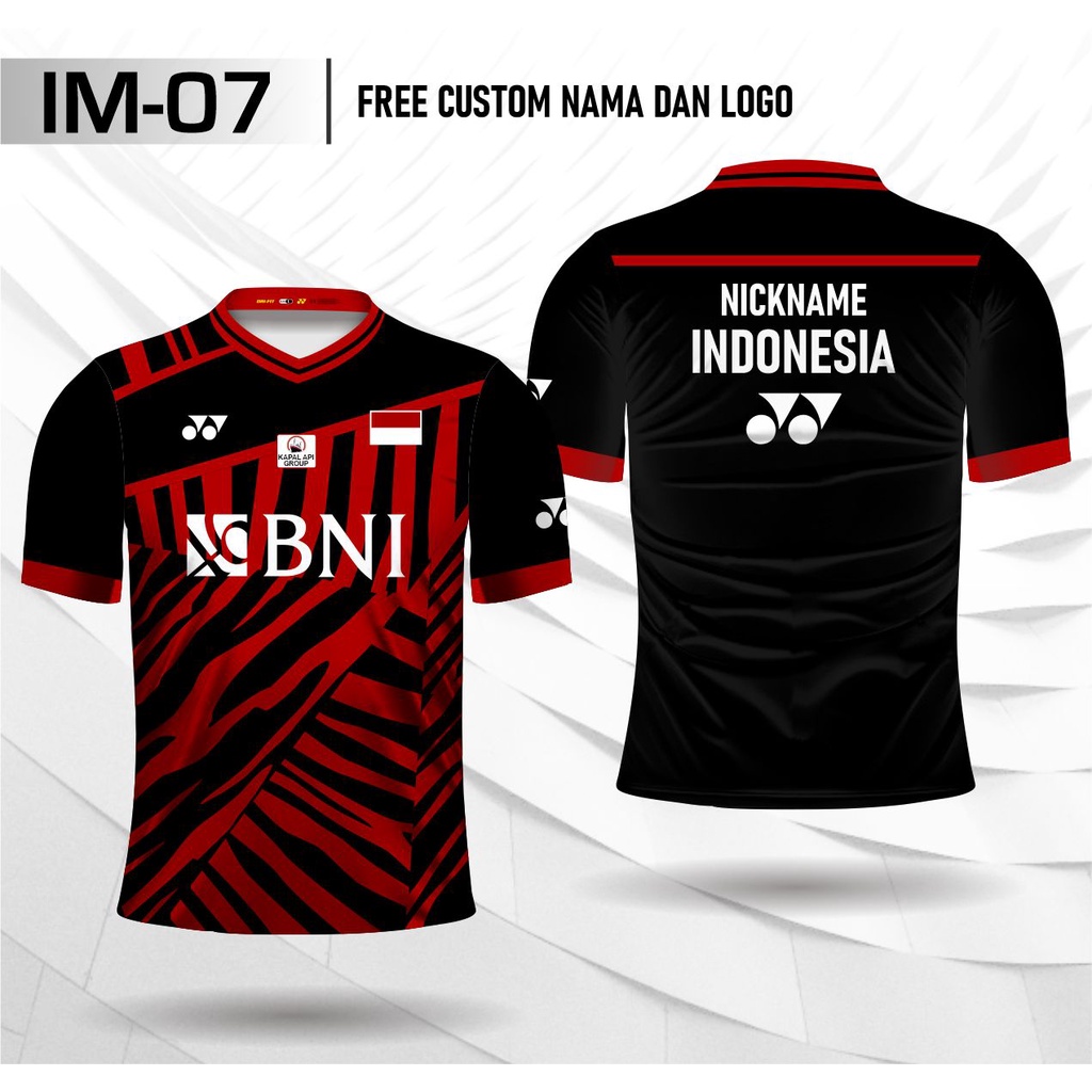 Jersey badminton minions indonesia master open baju kaos bulu tangkis