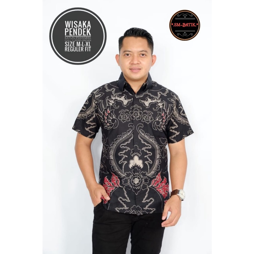 WISAKA PENDEK kemeja batik terbaru 2021 BATIK S M L XL XXL PRABUSENO BSO OFFICIAL BATIK PRABU