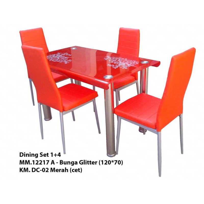 1 SET MEJA MAKAN + 4 KURSI