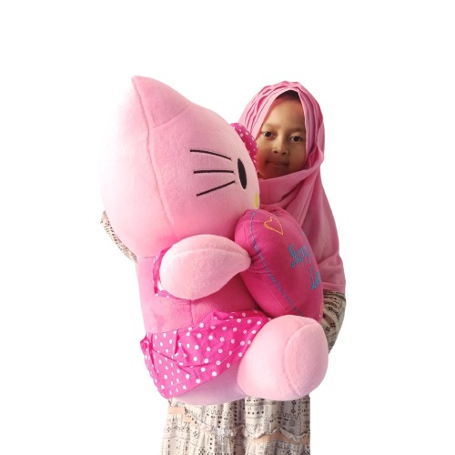 Boneka hello Kitty XL POLOS gratis ukir nama atau photo 50CM