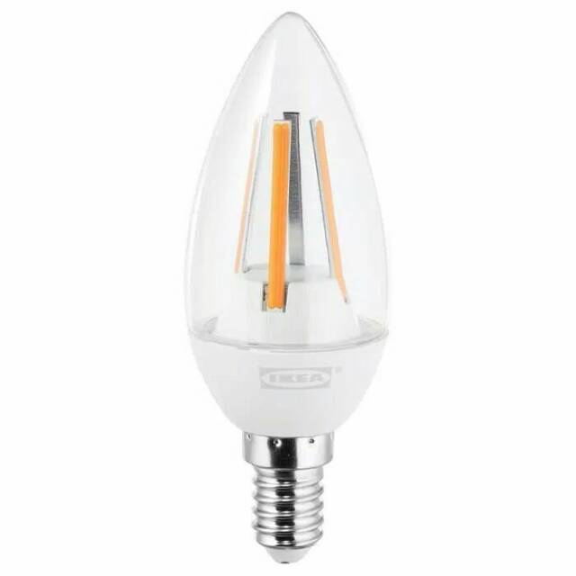 Ledare Ikea Bohlam LED E14 400 Lumen Dapat Diredupkan Chandelier Bening