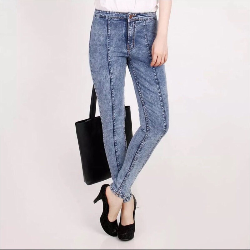 celana highwaist  jeans wanita jsk murah premium high waist