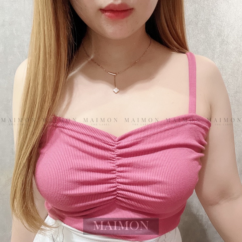 Sweetheart Neck Tank Top | Tanktop Korean Fashion | Maimon Grosir