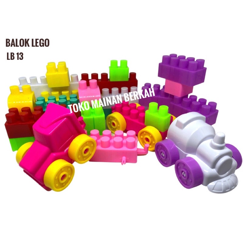 Mainan LB 13Mainan Edukasi Lego Block Anak Mainan Balok Susun Warna Warni BESAR MURAH